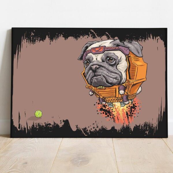 Quadro em Lona Pug Hero