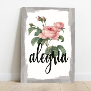 8 Quadro em Lona Borda Infinita Floral Alegria