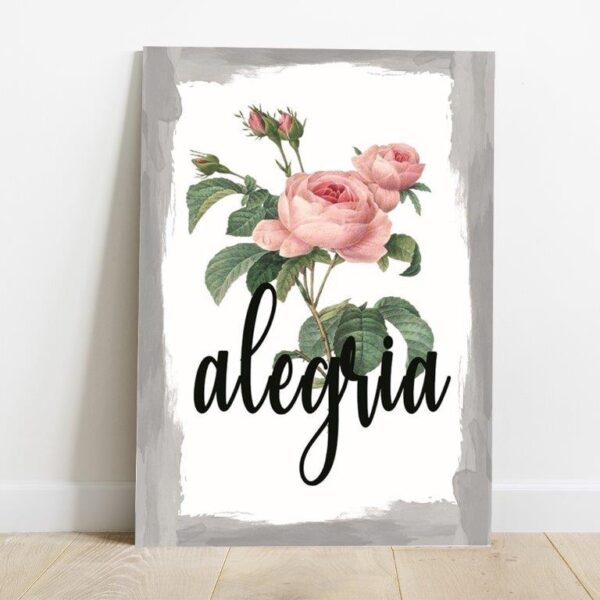Quadro em Lona Borda Infinita Floral Alegria