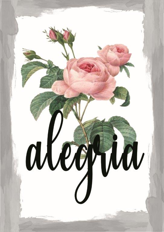 Quadro em Lona Borda Infinita Floral Alegria