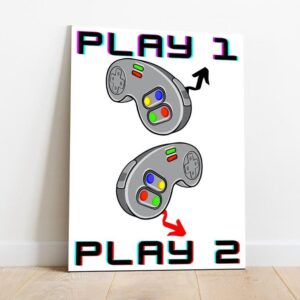 8 Quadro em Lona Game Players