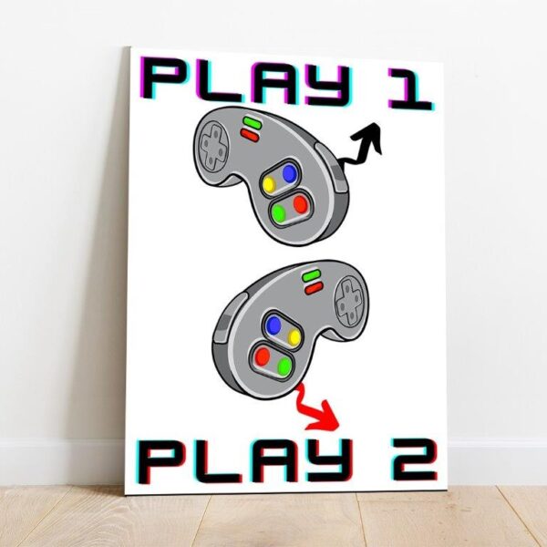 Quadro em Lona Game Players