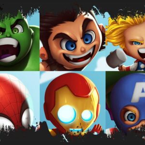 8 Quadro em Lona Baby Marvel