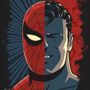 Quadro em Lona Spiderman & Superman
