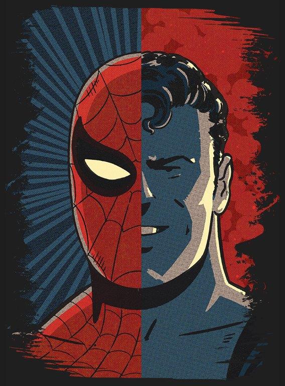 Quadro em Lona Spiderman & Superman