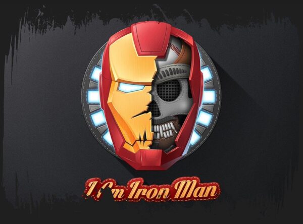 Quadro em Lona Homem de Ferro Caveira