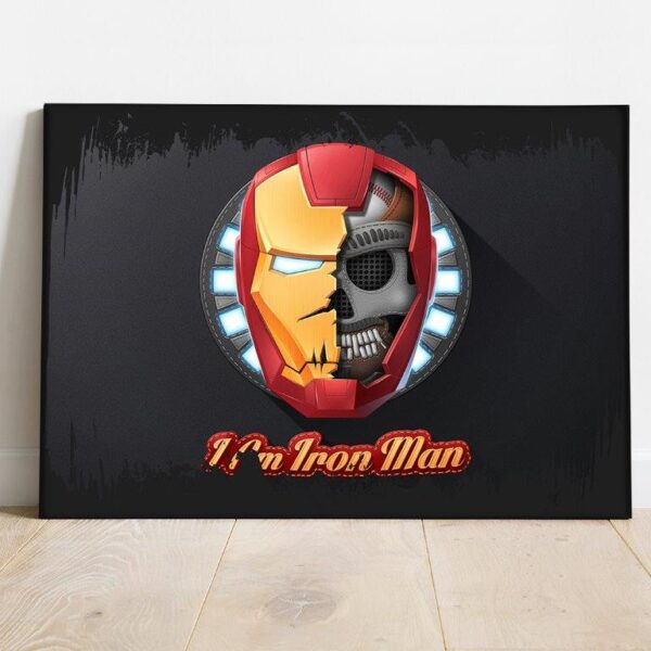 Quadro em Lona Homem de Ferro Caveira