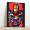 Quadro em Lona Homem de Ferro Vitral