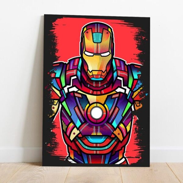 Quadro em Lona Homem de Ferro Vitral