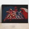 Quadro em Lona Homem de Ferro Vs Batman