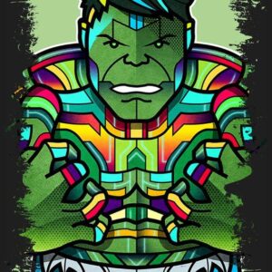 Quadro em Lona Hulk Vitral