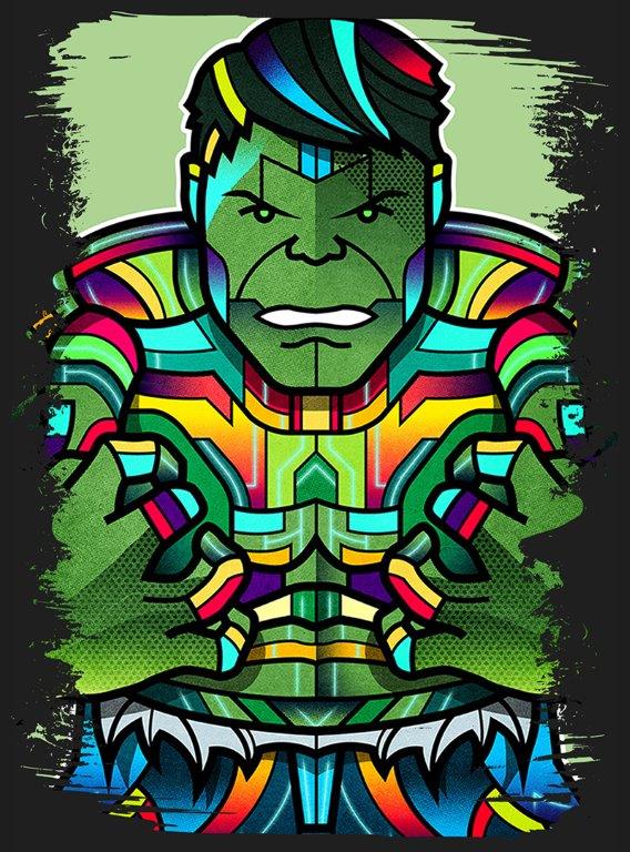 Quadro em Lona Hulk Vitral