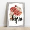 Quadro em Lona Borda Infinita Floral Alegria