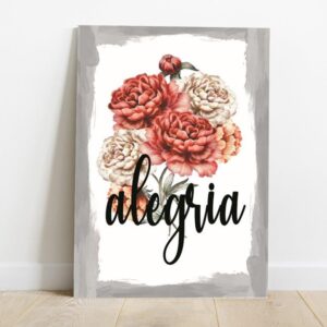 9 Quadro em Lona Borda Infinita Floral Alegria