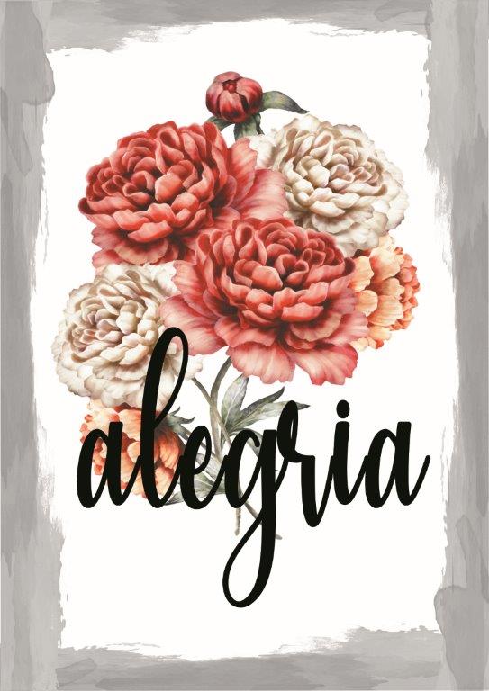 Quadro em Lona Borda Infinita Floral Alegria