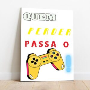 9 Quadro em Lona Game Passa o Controle