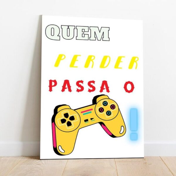 Quadro em Lona Game Passa o Controle
