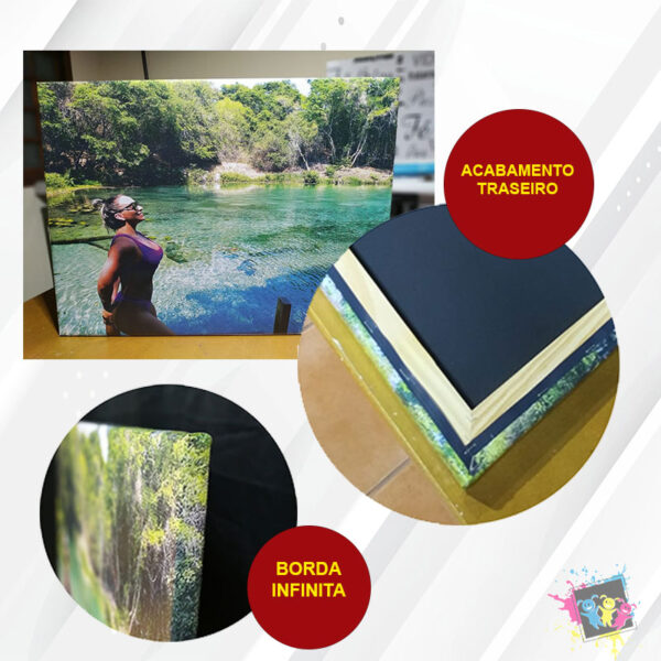 quadro-lona-detalhes Kit com 3 Quadros em Lona Savana