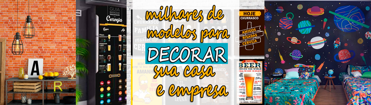 banner de produtos para decoração