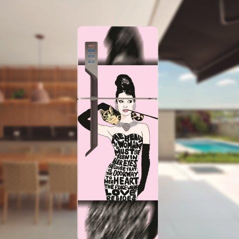 Adesivo para porta de geladeira Bonequinha de Luxo Cod.12