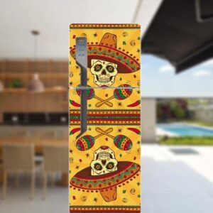 Adesivo de Geladeira Caveiras Mexicanas