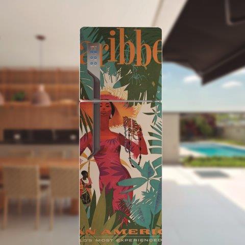 Adesivo de Geladeira Caribe