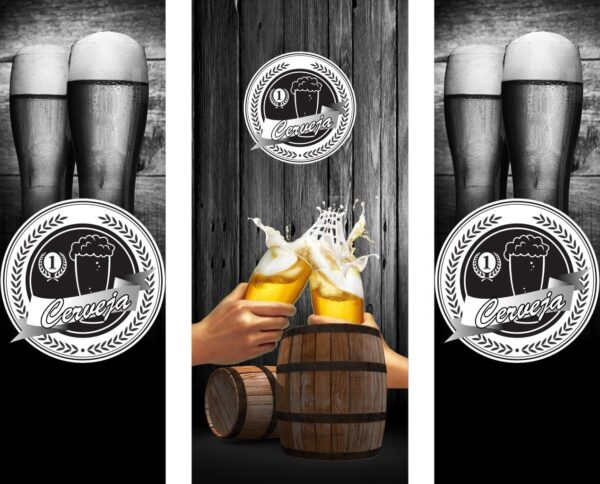 Adesivo de Geladeira Cervejas, Refri e Whisky