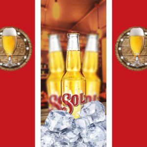 Adesivo de Geladeira Cervejas, Refri e Whisky