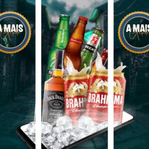 Adesivo de Geladeira Cervejas, Refri e Whisky
