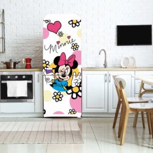 22-14.jpg Adesivo de Geladeira Minnie Margaridas