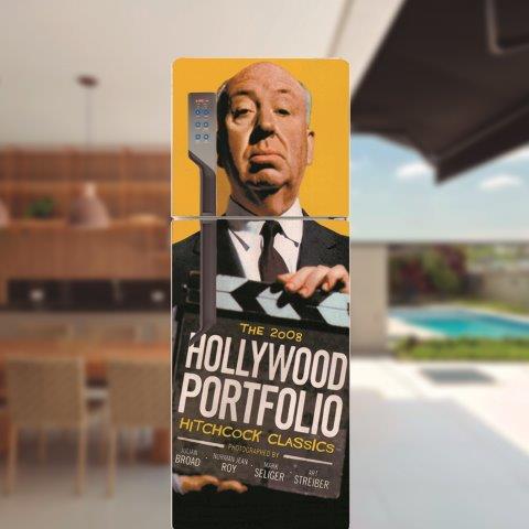 Adesivo para porta de geladeira Alfred Hitchcock Cod.25