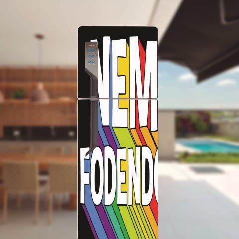 Adesivo de Geladeira Nem Fud****