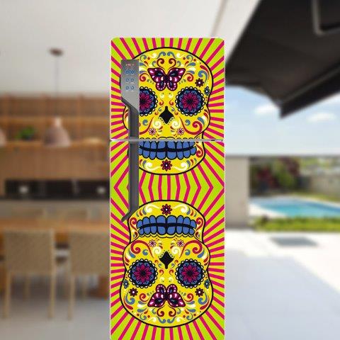 3-11.jpg Adesivo de Geladeira Caveira Mexicana