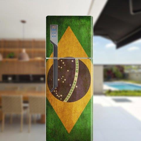 Adesivo de Geladeira Bandeira Brasil