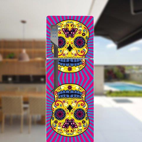 4-11.jpg Adesivo de Geladeira Caveira Mexicana