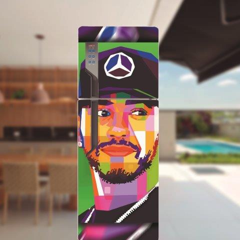 Adesivo de geladeira completo Lewis Hamilton Cod.46