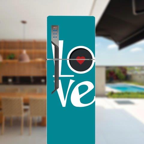 Adesivo de Geladeira Love