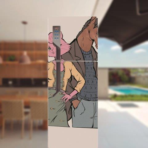 Adesivo para porta de geladeira Desenhos & Animações. Cod.05
