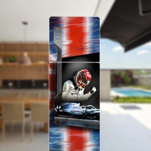 Adesivo de geladeira completo Lewis Hamilton Cod.50