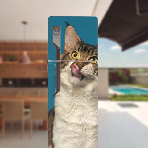 Adesivo de geladeira completo Gatos Cod.52
