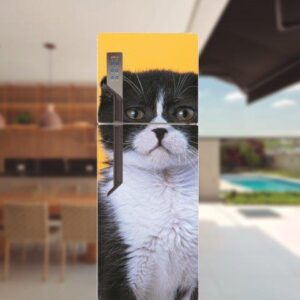 55-1.jpg Adesivo de Geladeira Gatos