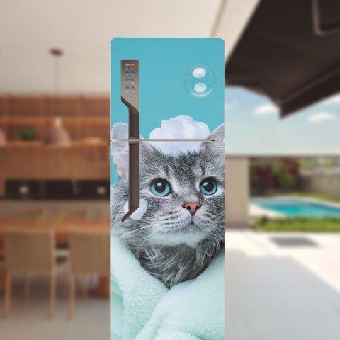 Adesivo de geladeira completo Gatos Cod.57