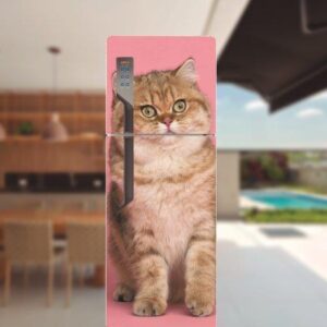 63-1.jpg Adesivo de Geladeira Gatos