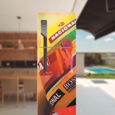 Adesivo de geladeira completo Ayrton Senna Cod.63