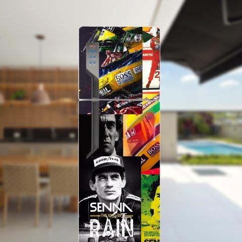 Adesivo de geladeira completo Ayrton Senna Cod.64