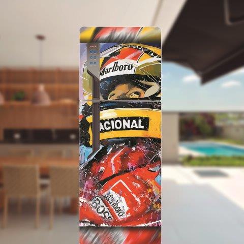 Adesivo de geladeira completo Ayrton Senna Cod.67