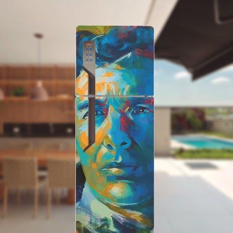 Adesivo de geladeira completo Ayrton Senna Cod.68