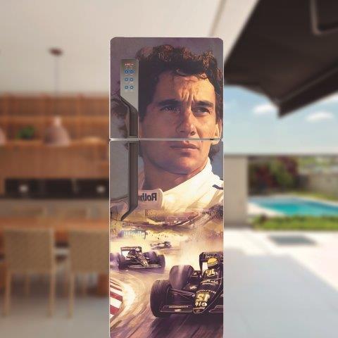 Adesivo de geladeira completo Ayrton Senna Cod.69