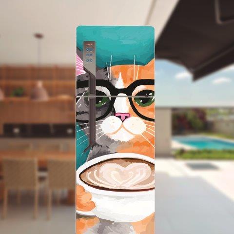 Adesivo para porta de geladeira Animais Arte Cod.7