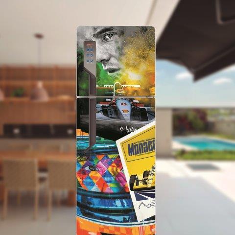 Adesivo de geladeira completo Ayrton Senna Cod.71